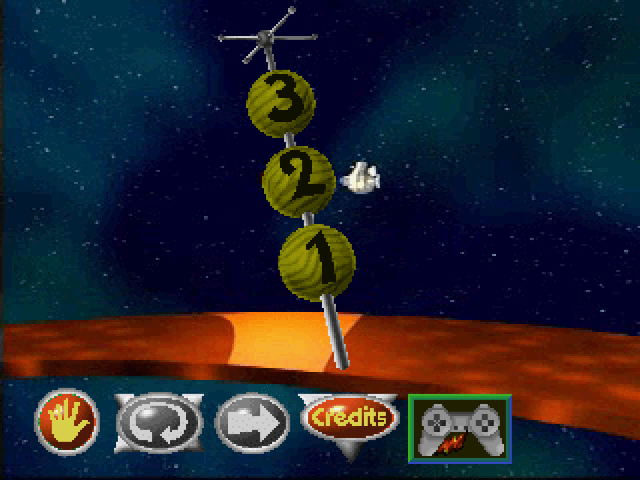 Cosmic Cookoff - Mathematics title screen for Playstation